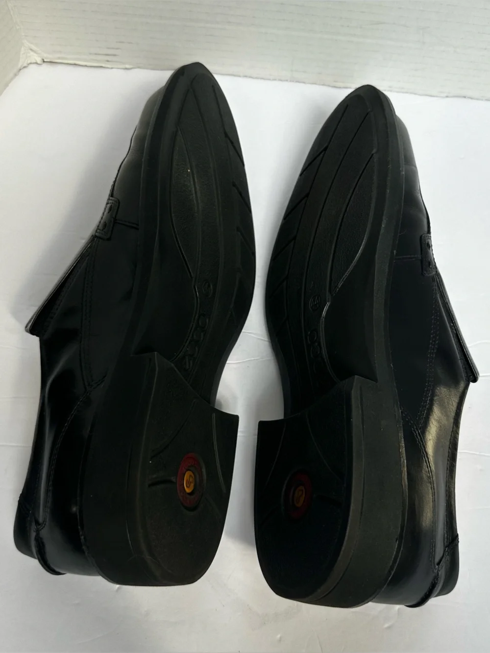 ECCO Men's Black Holton Slip-On Leather Business Loafers- Size 44/ US 10/10.5